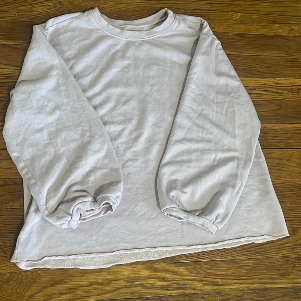 Velvet VLVT By Graham & Spencer Crewneck Sweatshirt 3/4 Length Sleeves